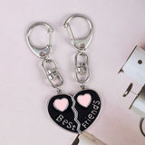 Porte-Clé Meilleure Amie Double Coeur