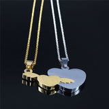Collier Coeur Brillant Couple