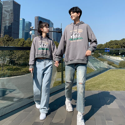 Crop Top Sweat Assorti Sweat Couple - MatchingMood