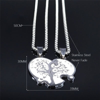 Collier Couple Arbre De Vie