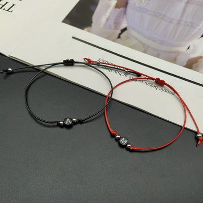 Bracelet d'Amitié Corde avec Lettres - Matchingmood