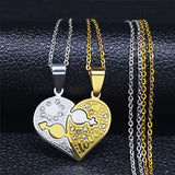 Collier Couple Coeur Homme Femme