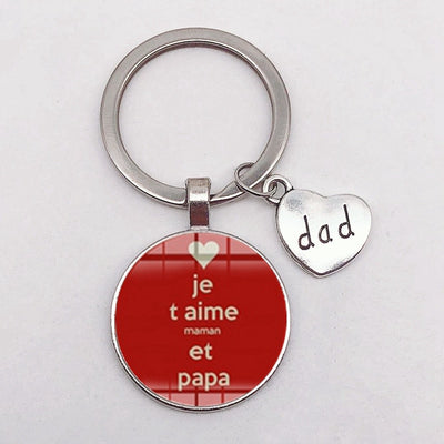Porte Clé Père Fils Je T'Aime Papa Coeur