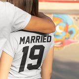 T-Shirt Couple Married blanc