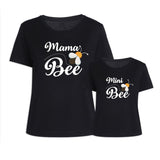 T Shirt mere Fille Mama Bee Noir