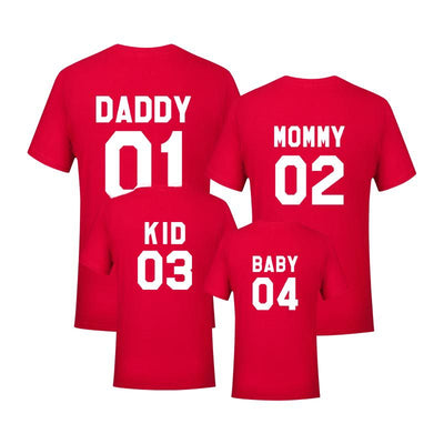Tee Shirt Famille Rouge