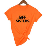 T-Shirt Meilleure Amie Bff Sisters Orange - MatchingMood 