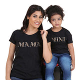 T Shirt Mere Fille Mama Leopard Print