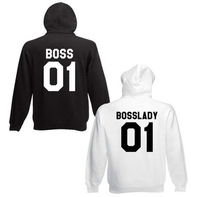 Sweat Couple Boss Homme Boss Lady Noir et Blanc