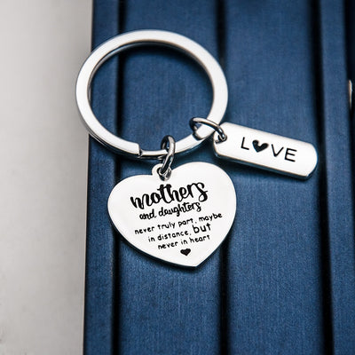 Porte Clé Mère Fille Coeur Love