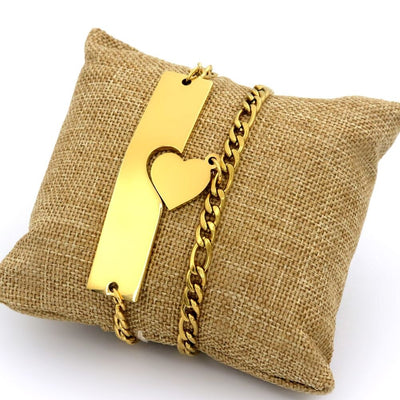 Bracelet Couple à Partager Or - MatchingMood