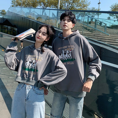 Sweat Couple Assorti Crop Top - MatchingMood