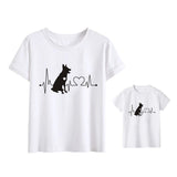 Pere et Fils T Shirt Dog Heartbeat