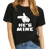 T Shirt He's Mine - Matchingmood