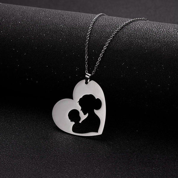 Collier Mère Fille Coeur Stylé