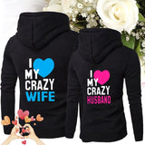 Sweat à Capuche Couple Crazy