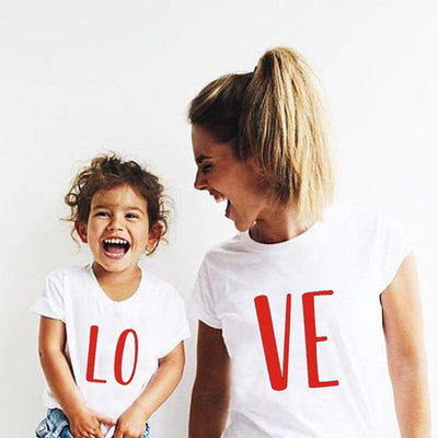 Tee Shirt Maman et Fille LOVE