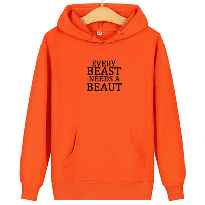 Sweat Beauty Beast Couple - Every Beast Needs A Beauty Orange