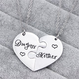 Collier Mère Fille Coeur Puzzle