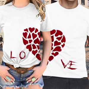 Love Hearts Tee Shirt Blanc