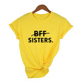 T-Shirt Meilleure Amie Bff Sisters Jaune - MatchingMood 