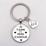 Porte Clé Père Fils Je T'Aime Papa Coeur