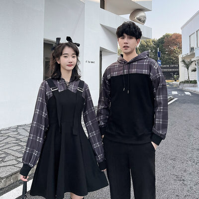 Tenue pour Shooting Photo en Couple - Robe salopette et Sweat