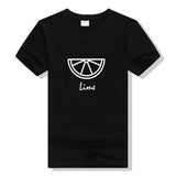 T Shirt Couple Citron Noir - MatchingMood
