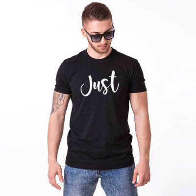 Tee-Shirt Just Married Couple - Just Noir