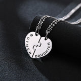Collier Mère Fille Coeur Réuni