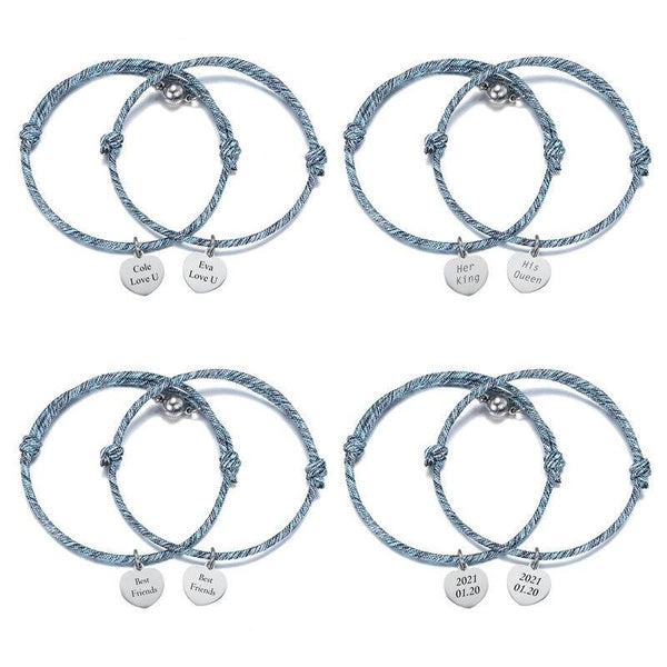 Bracelet Couple Aimanté Personnalisable