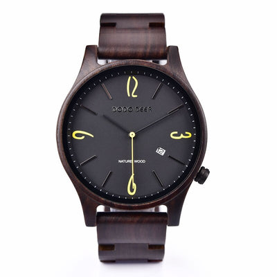 Montre Couple Homme Femme Bois Foncé - Matchingmood