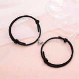 Bracelet Magnétique Coeur Noir