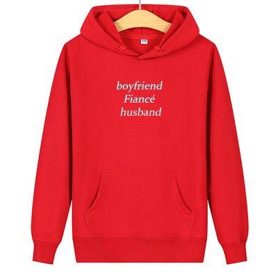 Sweat Shirt Couple Boyfriend Fiancé Husband Rouge