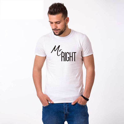 T-Shirt Mr Right blanc