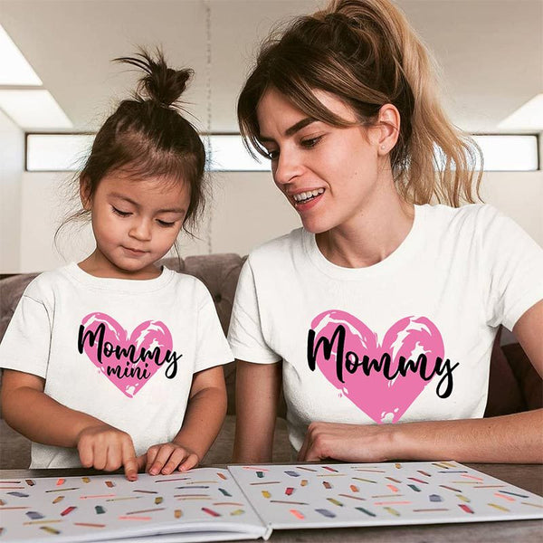 T Shirt Mommy Mini pour Mere Fille