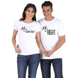 T-Shirt Mrs Always Right et Mr Right