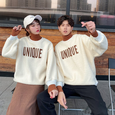 Pull Couple Unique Col Roulé