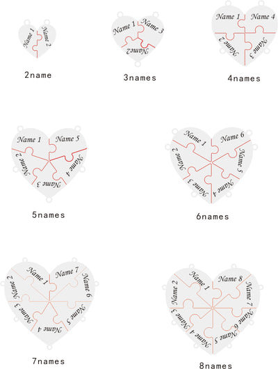 Collier Personnalisé pour 2 à 8 Meilleures Amies