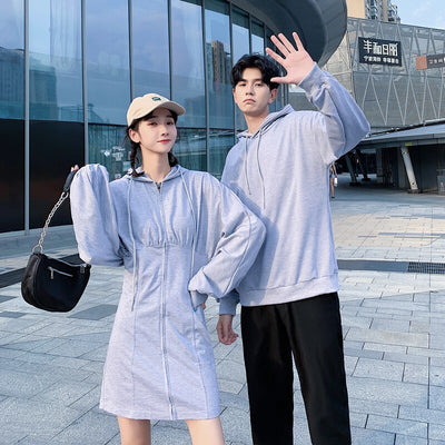 Sweat Couple Coordonné Robe Sweat Femme Gilet