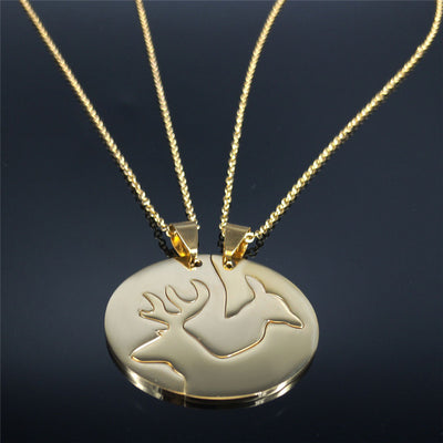 Collier Couple Cerf Biche