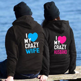 Sweat à Capuche Couple Crazy