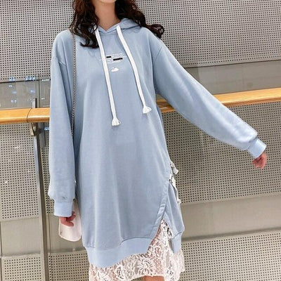 Robe Sweat Bleu Ciel Femme