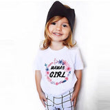 T Shirt Mere Fille Mama Girl Couronne Floral 