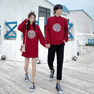 Pull Couple Coordonné Robe Pull Courte