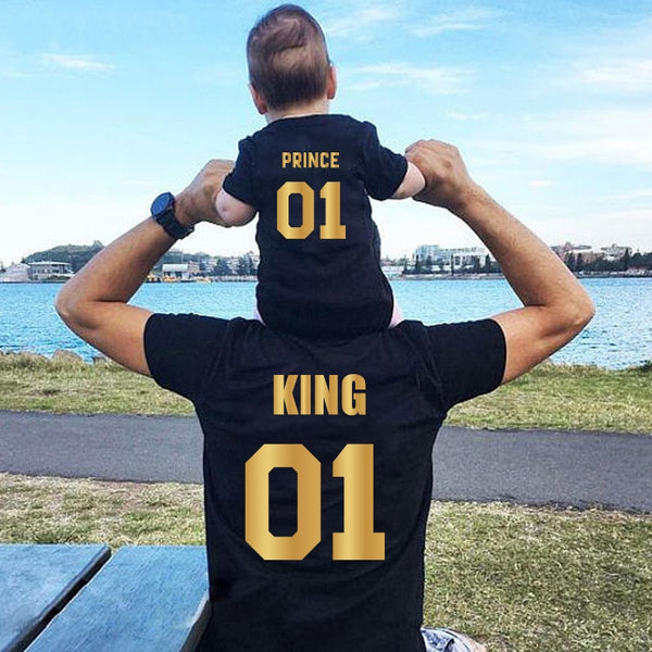 T Shirt Pere Fils King Prince - MatchingMood