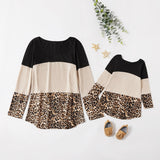 Tee Shirt Mere Fille Leopard Manche Longue