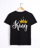 Tee Shirt Couple Queen King Couronne Or