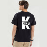 T Shirt Couple Noir Royal 