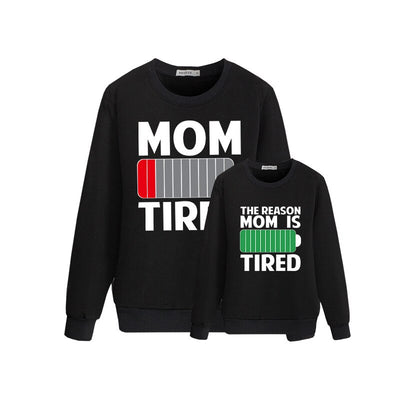 Pull Mere Fille Batterie Noir